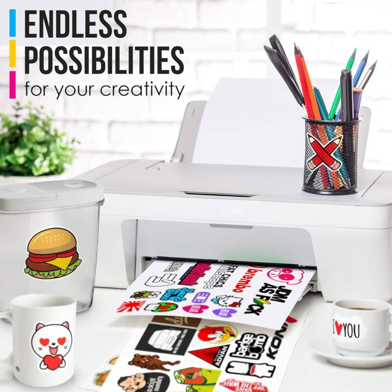 Glossy Pearly White Vinyl Sticker for Inkjet Printer - Image 4