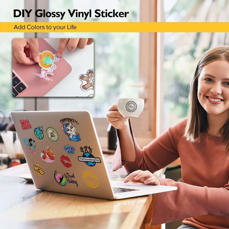 Glossy White Vinyl Sticker for Inkjet Printer - Image 7