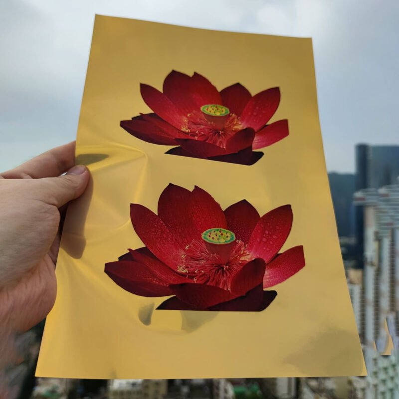 Glossy Gold Vinyl Sticker for Inkjet Printer - Image 5
